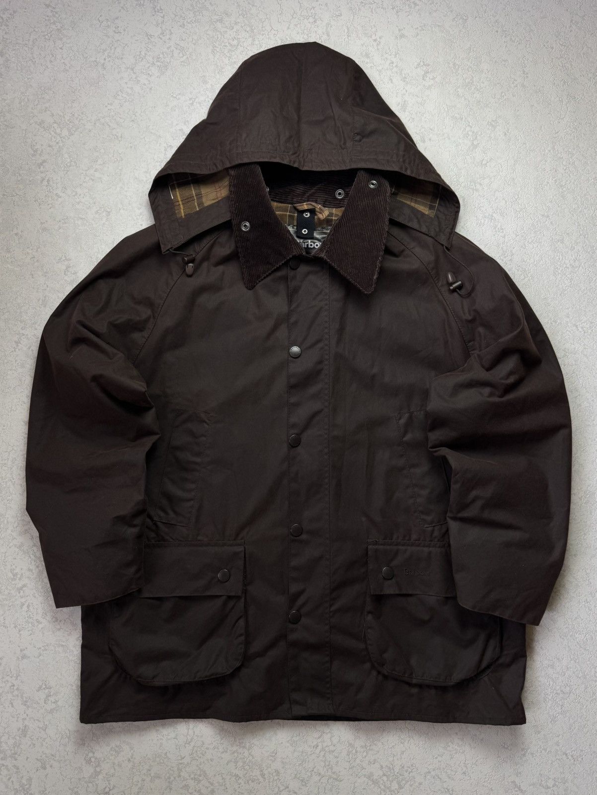 Barbour Barbour Waxed Brown Bedale Jacket Coat With Hood C44/112cm Size US L / EU 52-54 / 3 - 1 Thumbnail