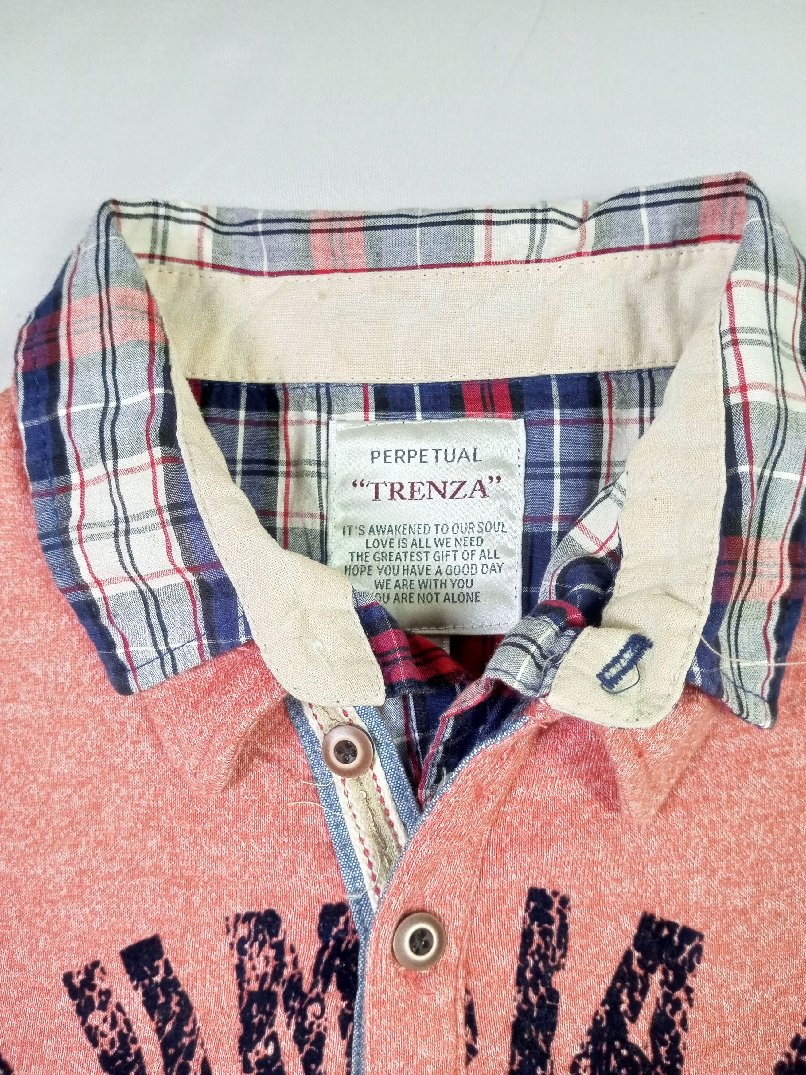 Japanese Brand Perpetual "TRENZA" Double colar and Double layer polo shirt Size US L / EU 52-54 / 3 - 5 Thumbnail