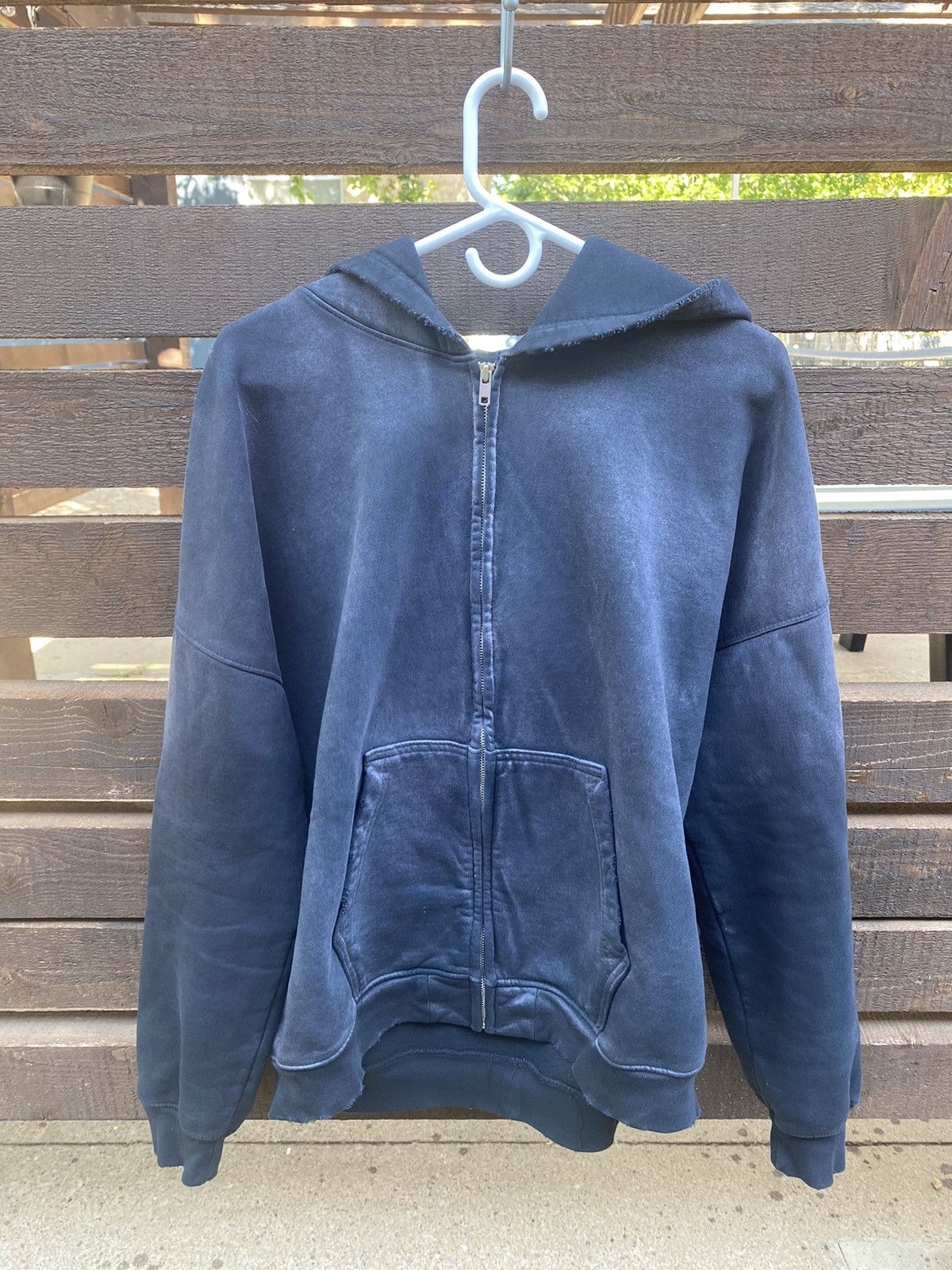 MOOJIMOOJIUS Oversized Zip-Up Hoodie (Aged Black) | Grailed