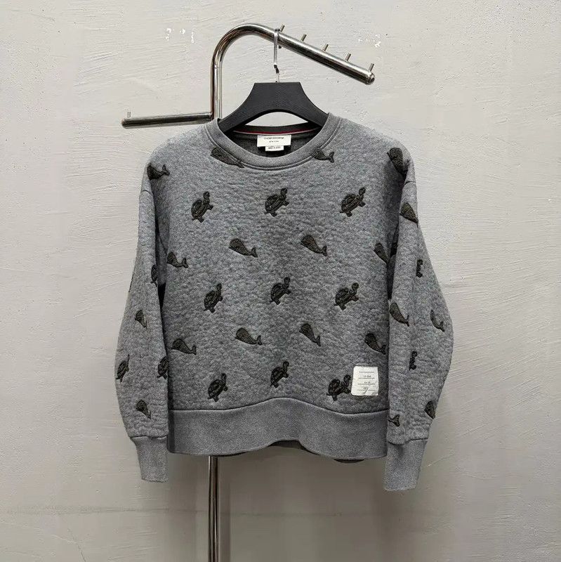 Thom Browne Thom Browne Gray Cotton Sweatshirt for Men 0089 Size US M / EU 48-50 / 2 - 1 Thumbnail