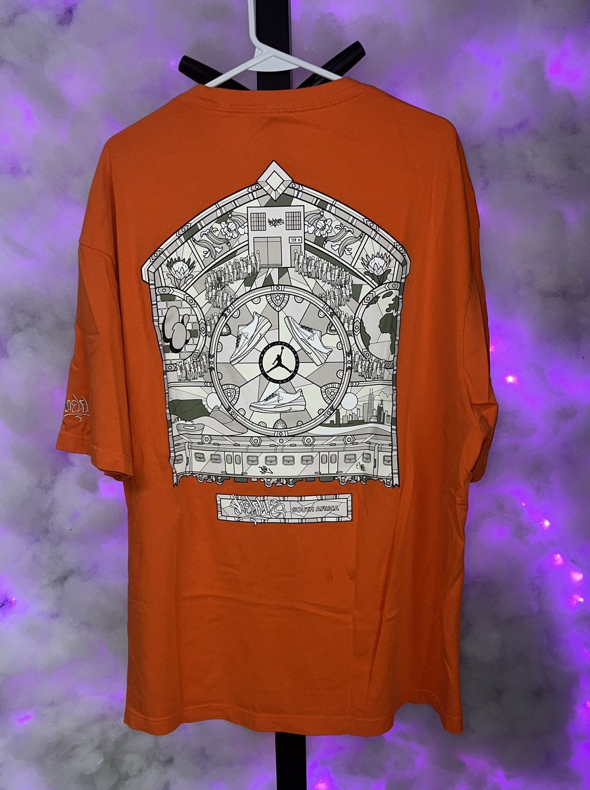 Nike Jordan X Shelflife Orange Tee Size US XL / EU 56 / 4 - 1 Thumbnail