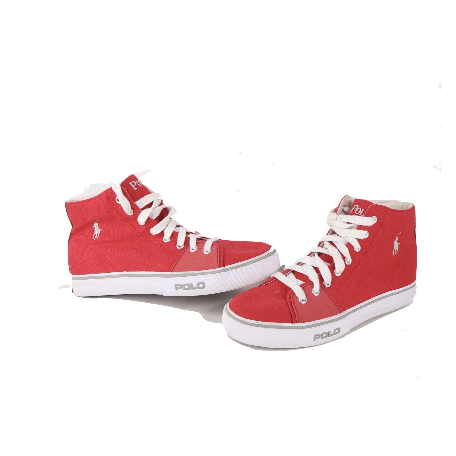 Ralph Lauren Vintage Ralph Lauren Distressed Spell Out High Top Shoes Size US 8.5 / EU 41-42 - 1 Thumbnail