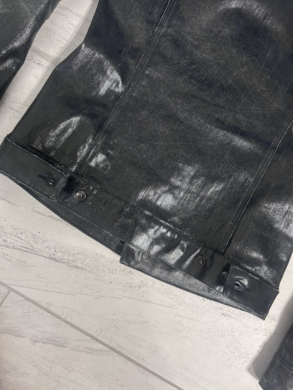 Rick Owens Rick Owens SAMPLE Heavy Wax Trucker Jacket Size US S / EU 44-46 / 1 - 4 Thumbnail