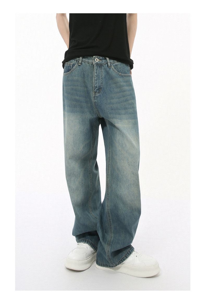 Japanese Brand Men's Japanese retro vibe style straight leg wide-leg jeans Size US 32 / EU 48 - 2 Thumbnail