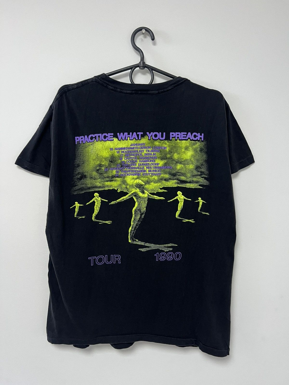 Band Tees Vintage Testament Practice What you Preach 1990 Tour sz M Size US M / EU 48-50 / 2 - 14 Thumbnail