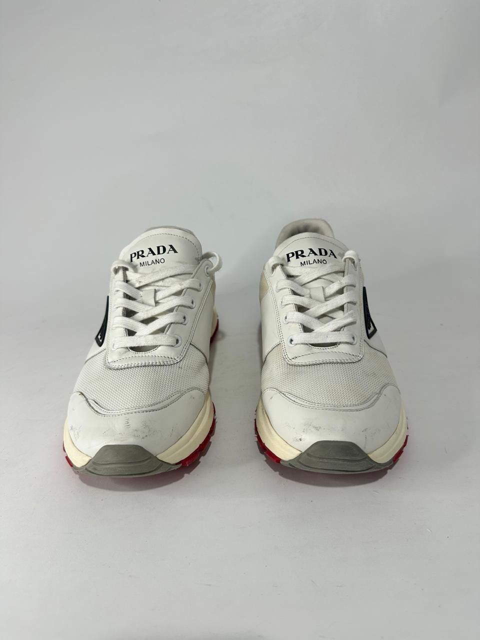 Prada Prada Prax Leather and Mesh Low Top Sneakers. Size US 7 / EU 40 - 3 Thumbnail