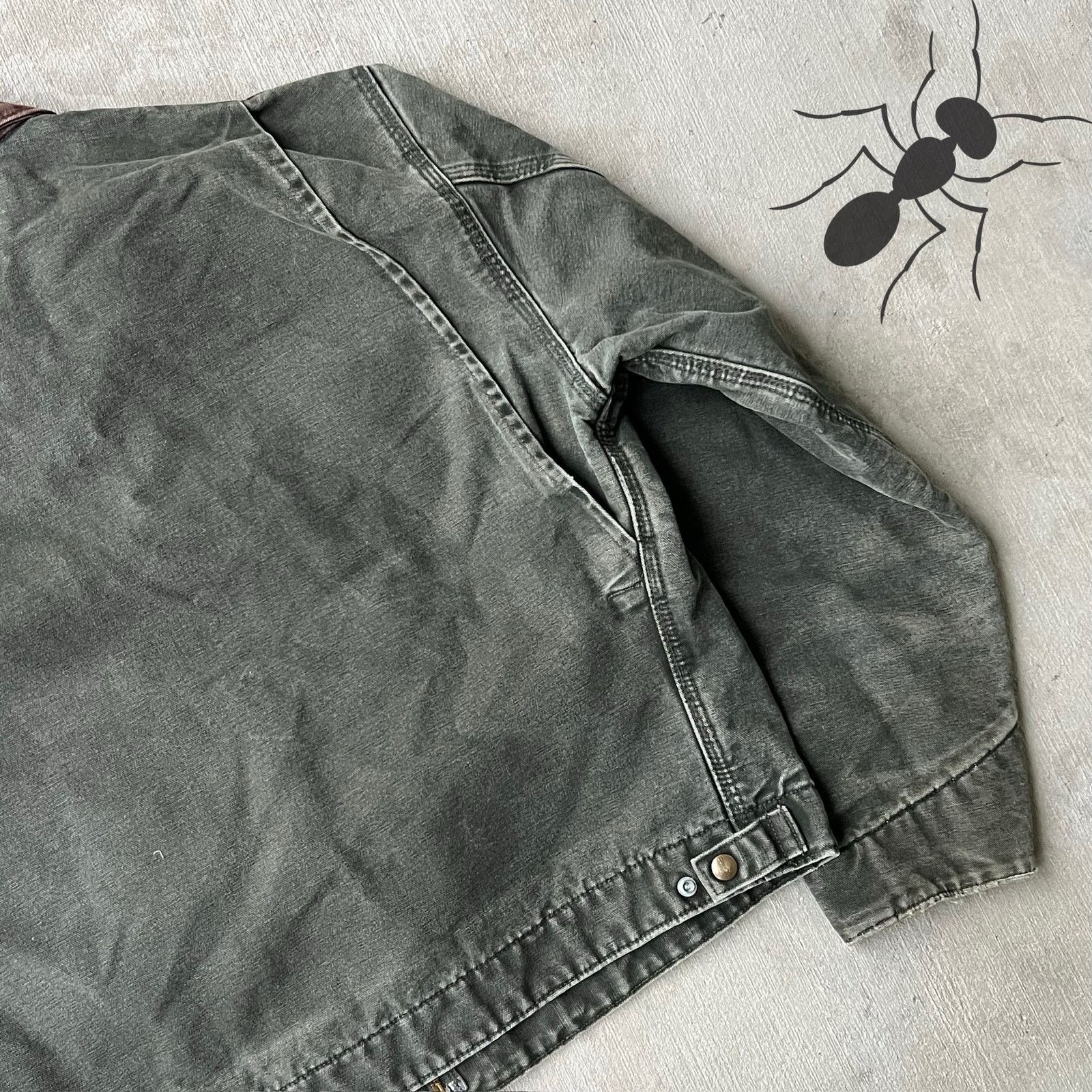Carhartt × Vintage Carhartt J97 MOS faded green detroit work wear jacket Size US L / EU 52-54 / 3 - 14 Thumbnail