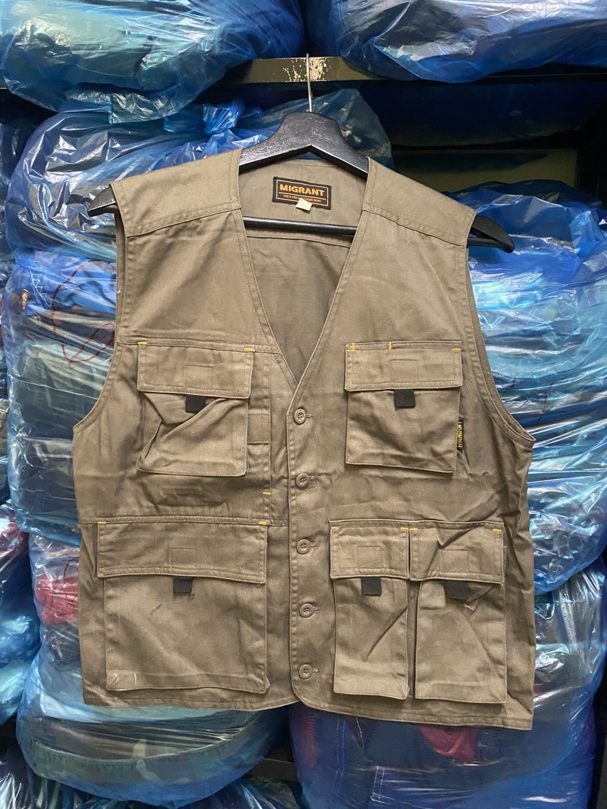 VINTAGE MIGRANT UTILITY VEST JACKET