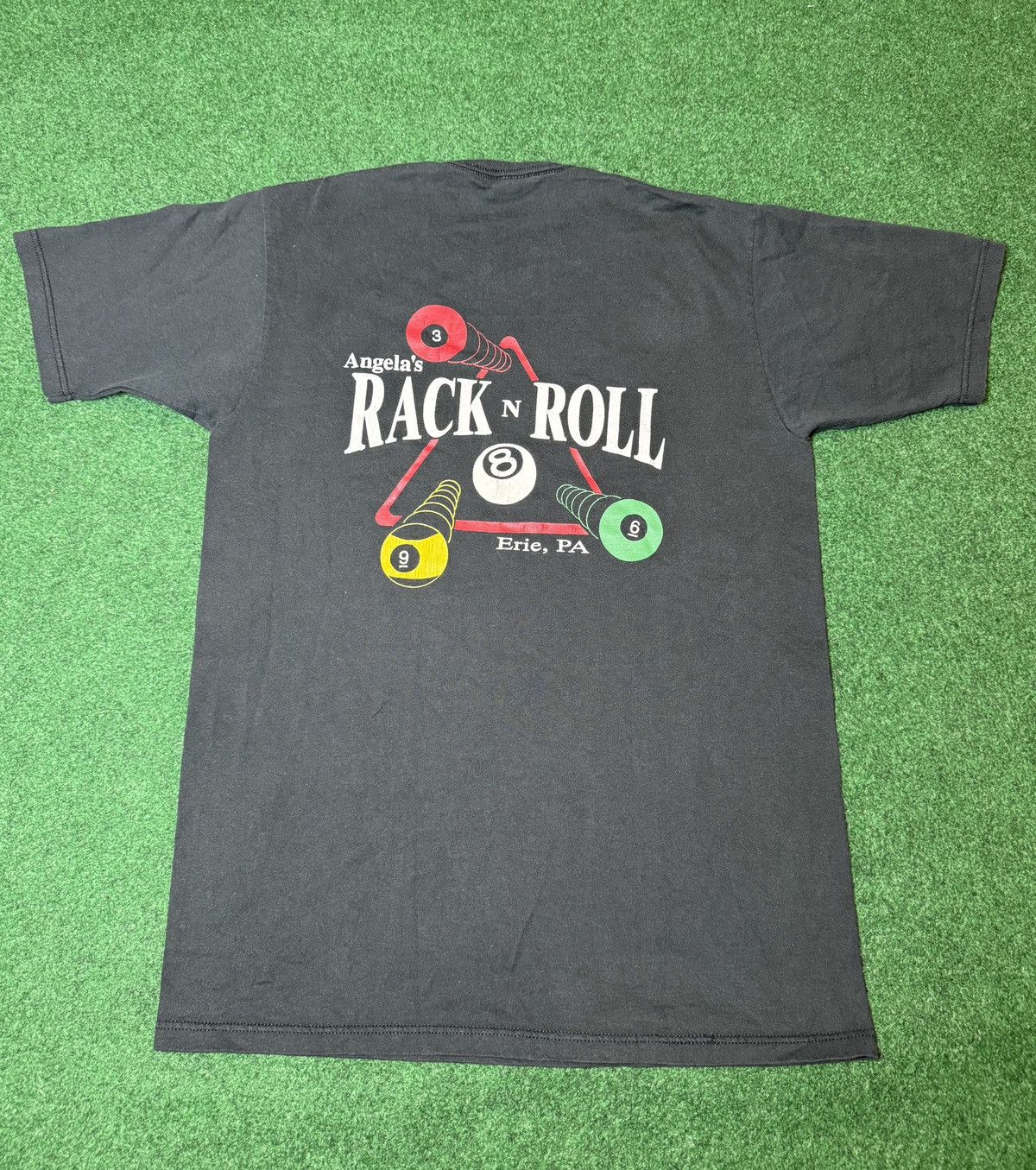 Jerzees × Vintage Vtg 90s Rack N’ Roll Angela’s Erie Pa Bar Karaoke T Shirt Size US M / EU 48-50 / 2 - 3 Thumbnail