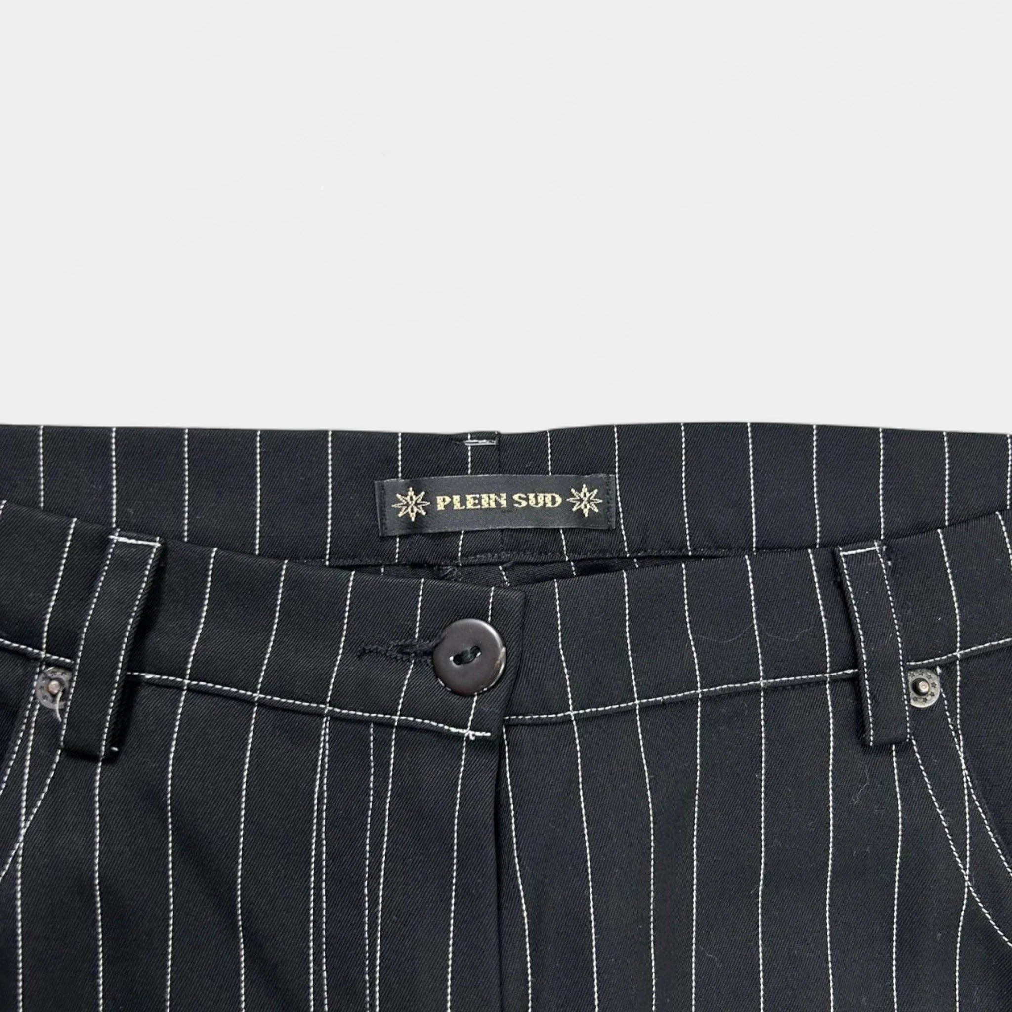 plein sud Plein Sud Black Striped Pants Size 30" / US 8 / IT 44 - 3 Thumbnail