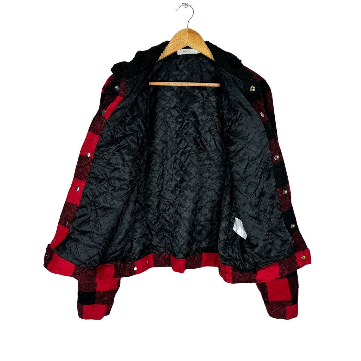 Japanese Brand ☀️MNML BIKERS RED TARTAN BUTTON JACKET Size US L / EU 52-54 / 3 - 8 Thumbnail