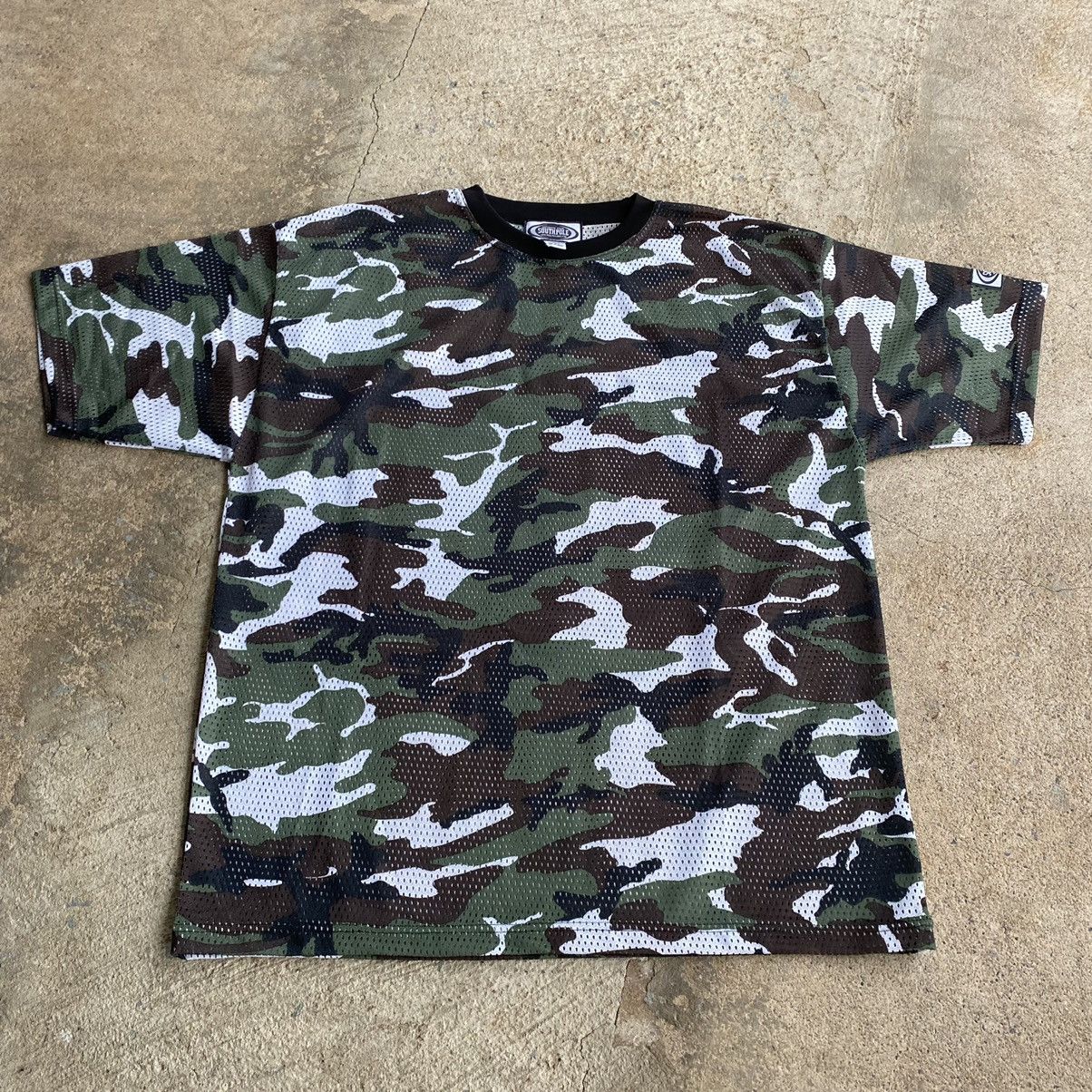 Southpole × Vintage Vintage 90’s Y2K Southpole Baggy Mesh Camo Shirt Size US XL / EU 56 / 4 - 2 Thumbnail