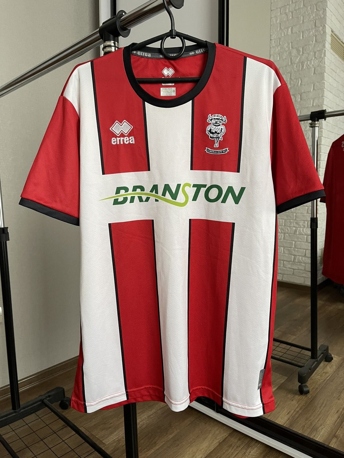 Errea 2022/2023 Lincoln City FC Errea Soccer Jersey T-Shirt Tee Size US L / EU 52-54 / 3 - 1 Thumbnail