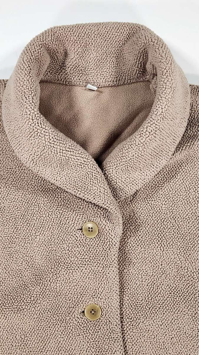 Uniqlo Uniqlo Teddy Fleece Shawl Collar Coat Womens Large Sherpa Sz Size L / US 10 / IT 46 - 4 Thumbnail