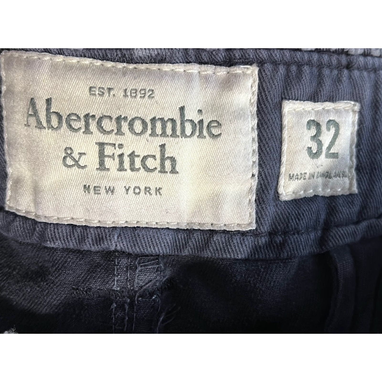 Abercrombie & Fitch VINTAGE Abercrombie & Fitch Cargo Shorts Mens Size 32 Blue Chino Heavy Wash Size US 32 / EU 48 - 4 Thumbnail