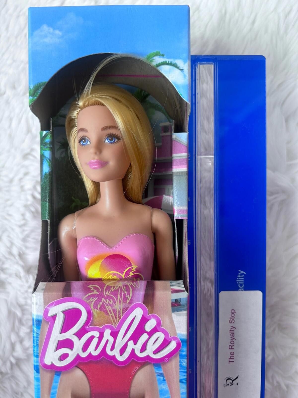 Designer Barbie Beach Doll with Pink Graphic One-Piece Swimsuit Size ONE SIZE - 8 Thumbnail