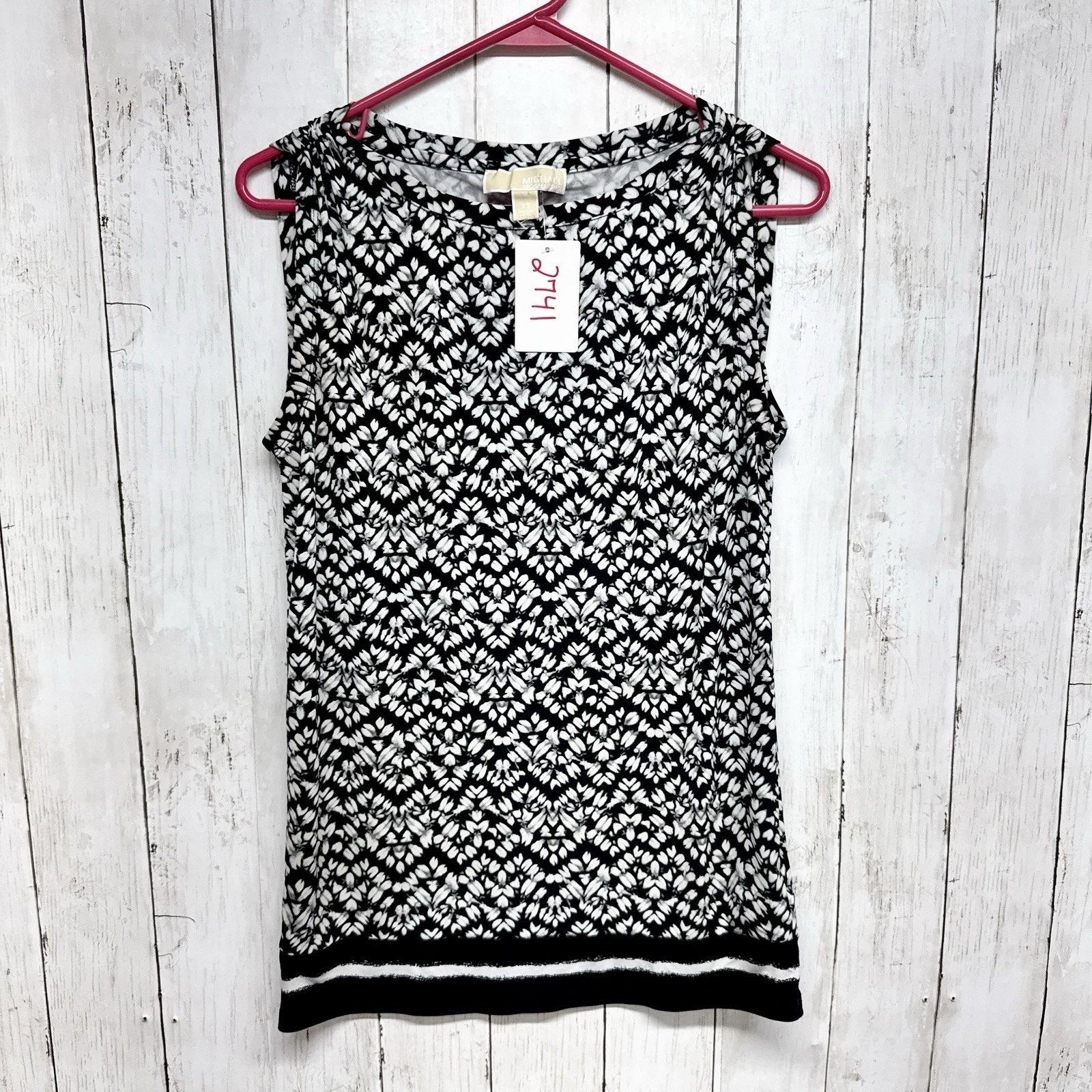 Michael Kors Michael Kors Top XS Geo Floral Boat Neck Sleeveless Blouse Size XS / US 0-2 / IT 36-38 - 1 Thumbnail