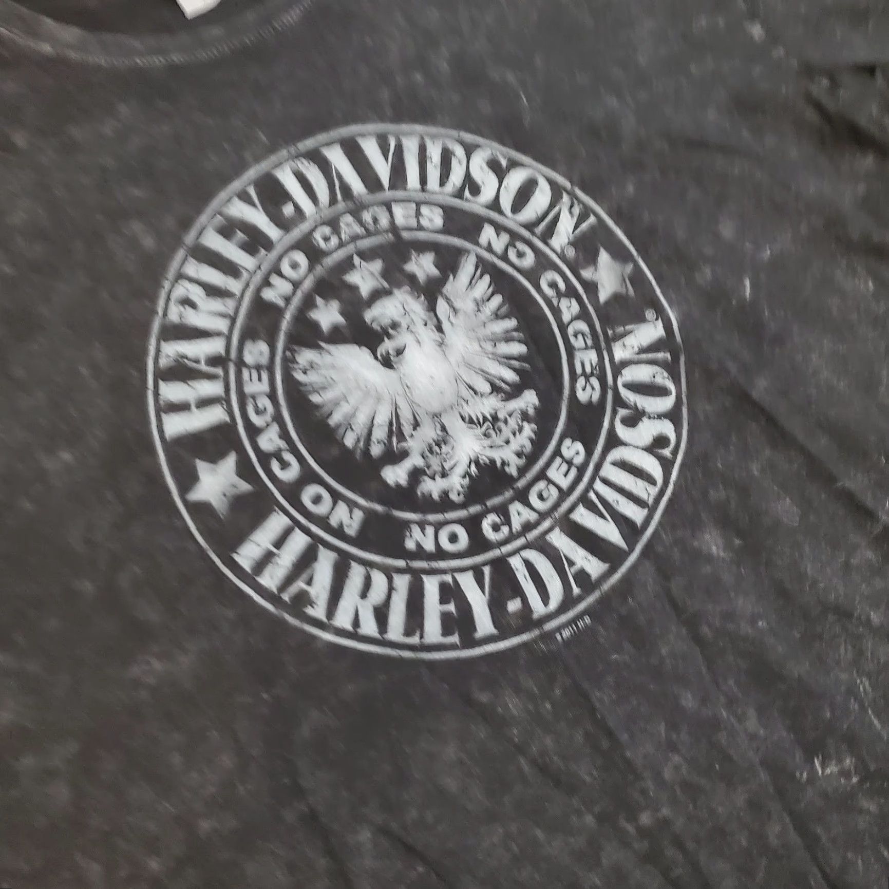 Harley Davidson VINTAGE Harley-Davidson T-Shirt 2XL Black Acid Wash No Cages Adirondack Y2K Size US XXL / EU 58 / 5 - 2 Thumbnail