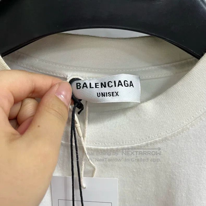 Balenciaga Balenciaga White slime print round neck short-sleeve T-shi Size US XS / EU 42 / 0 - 3 Thumbnail