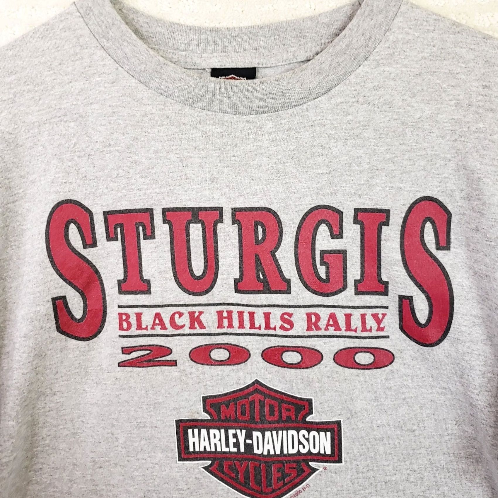 Harley Davidson VINTAGE Harley-Davidson T-Shirt Motorcycle Adult L Gray 2000 Sturgis Black Hills Rally Mens Size US L / EU 52-54 / 3 - 3 Thumbnail
