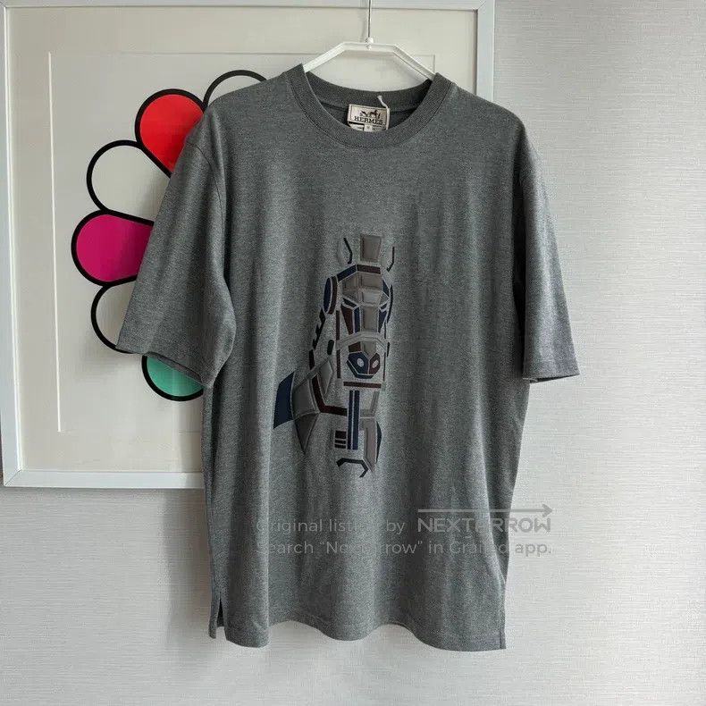 Hermes Hermes Relief horse head T-shirt Size US M / EU 48-50 / 2 - 1 Thumbnail