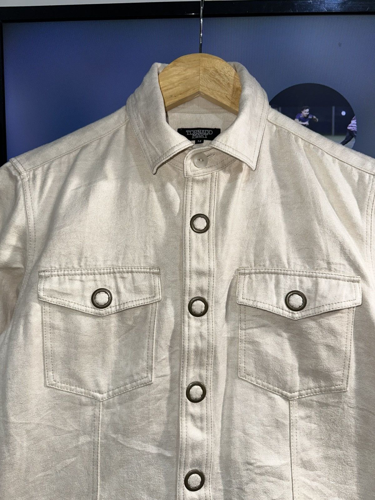 Tornado Mart Tornado Mart Button Up Suede Jacket Size M / US 6-8 / IT 42-44 - 6 Thumbnail