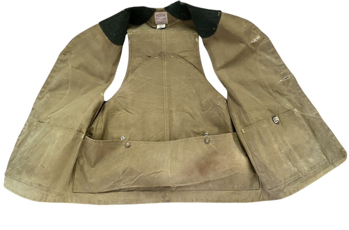 Filson Vintage Filson Style 32 Half Moon Waxed Canvas Hunting Vest Size US S / EU 44-46 / 1 - 3 Thumbnail