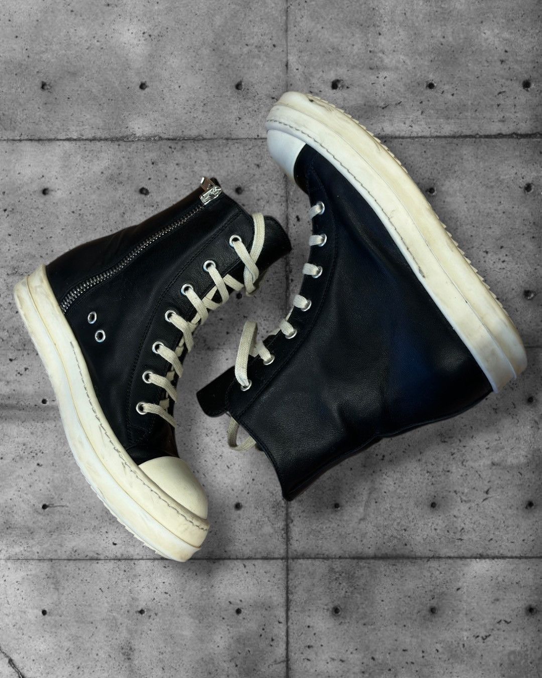Rick Owens Rick Owens Ramones Sneakers Black Milk first line 38 Size US 5.5 / EU 38 - 3 Thumbnail