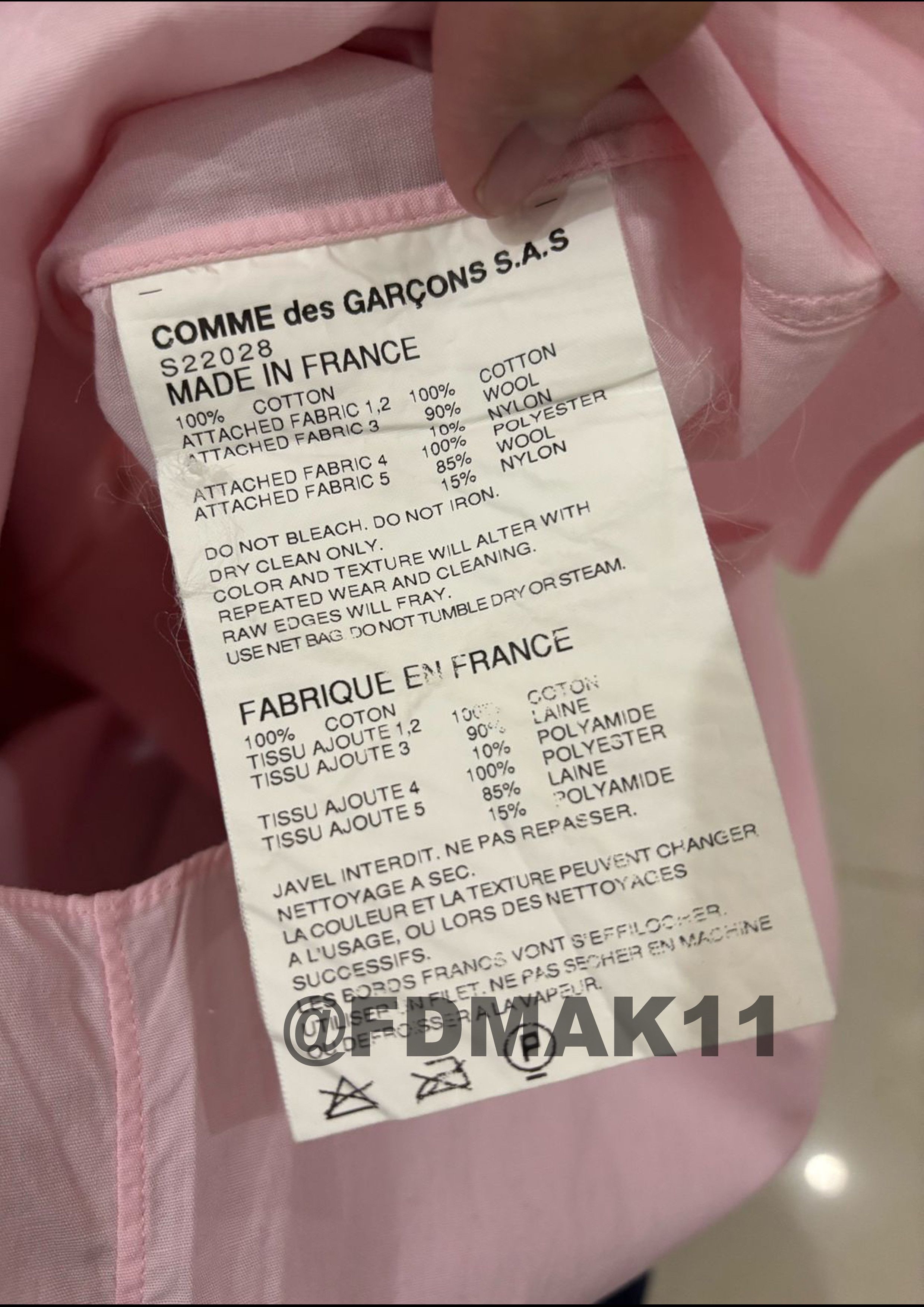 Comme des Garcons SHIRT Comme Des Garcons Shirt Dog Patchwork Pink Shirt S/S 2014 Size US L / EU 52-54 / 3 - 7 Thumbnail