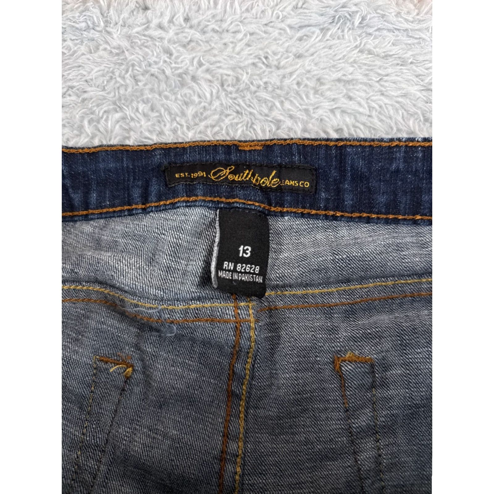 Southpole VINTAGE Southpole Jeans Womens 13 Blue Denim Jeans Straight HipHop Culture Y2K 32x32 Size 34" / US 12 / IT 48 - 6 Thumbnail