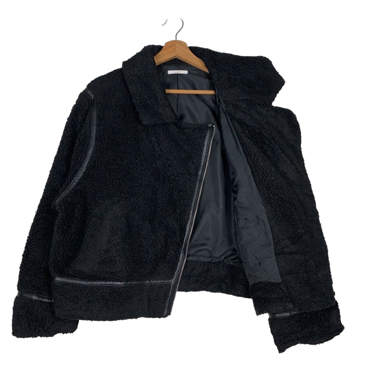 Japanese Brand TORTE Deep Pile Fleece Asymmetrical Jacket #0240-C11 Size US M / EU 48-50 / 2 - 9 Thumbnail