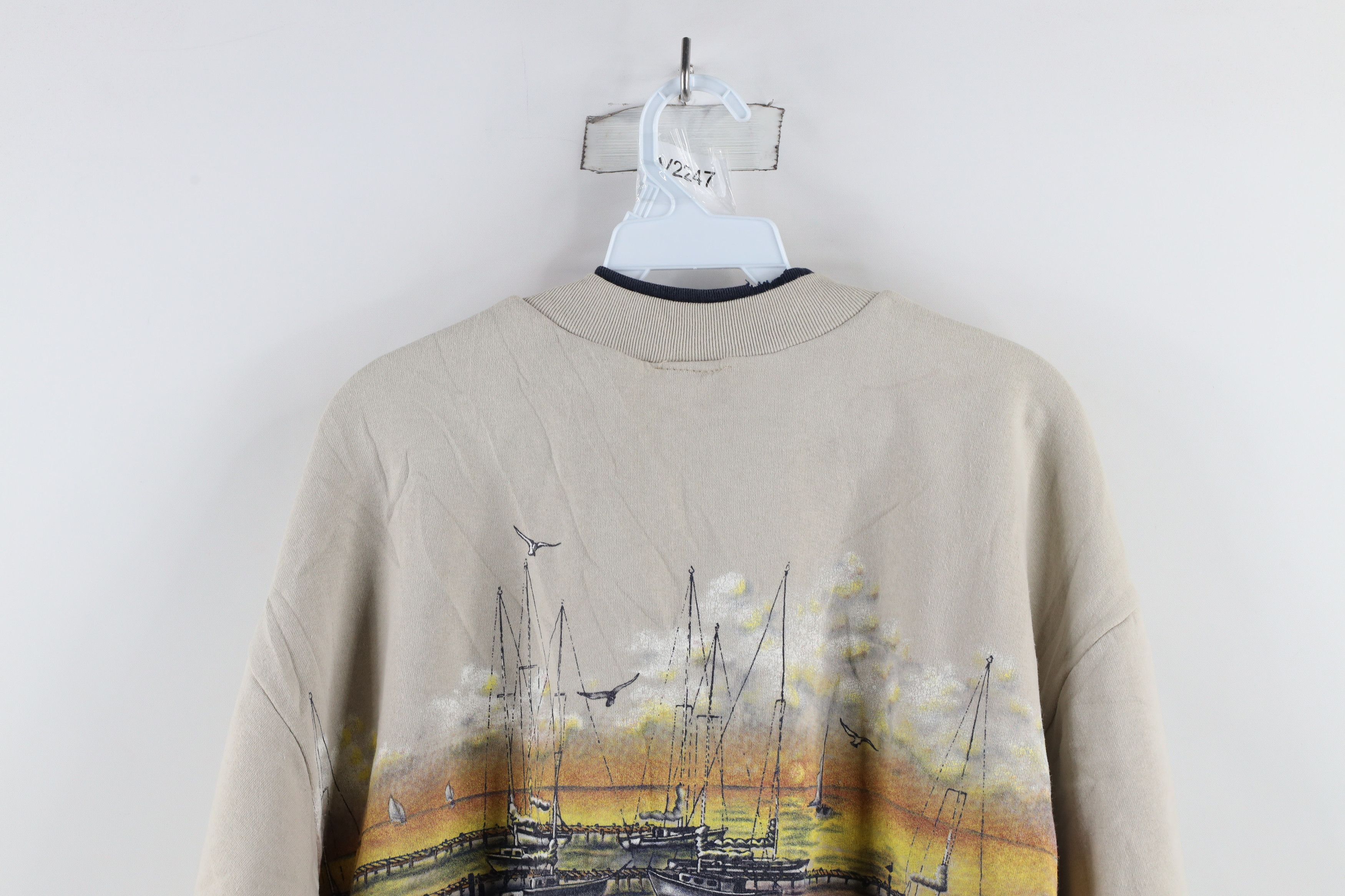 Vintage Vintage 90s Art Unlimited Boat Dock Beach Sweatshirt USA Size US L / EU 52-54 / 3 - 18 Thumbnail