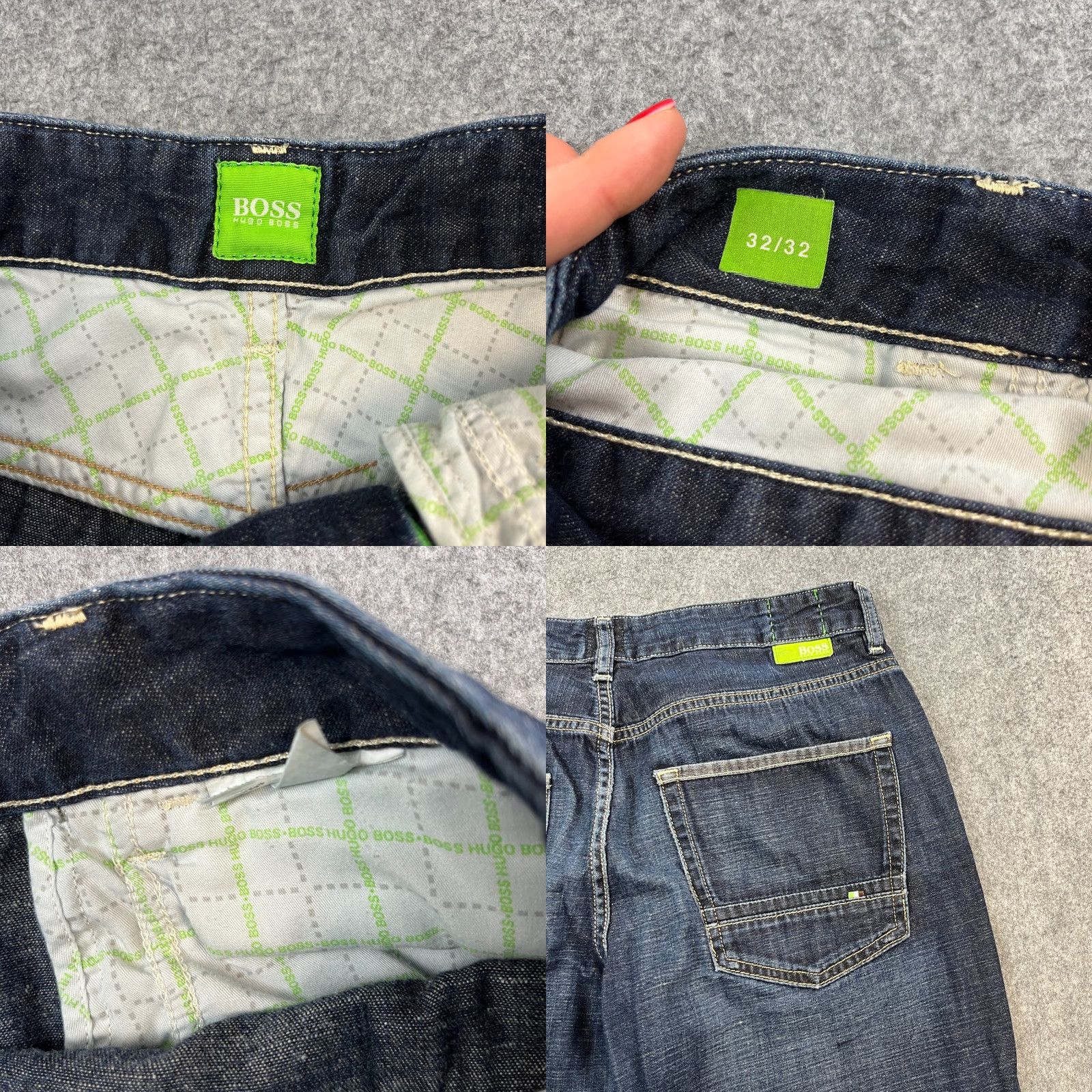 Hugo Boss HUGO BOSS Jeans Regular Tapered 32 32 Dark Wash Blue Green Label Cotton jeans Men 5-Pocket Denim Dark Wash 32 in Inside Leg 32 in Mens Jeans Size US 32 / EU 48 - 8 Thumbnail