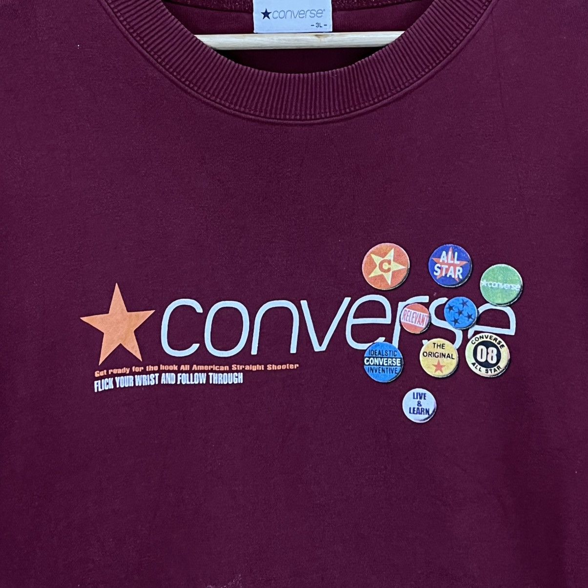 Converse Vintage 90s Converse Big Logo Crewneck Sweatshirt Size US XXL / EU 58 / 5 - 5 Thumbnail