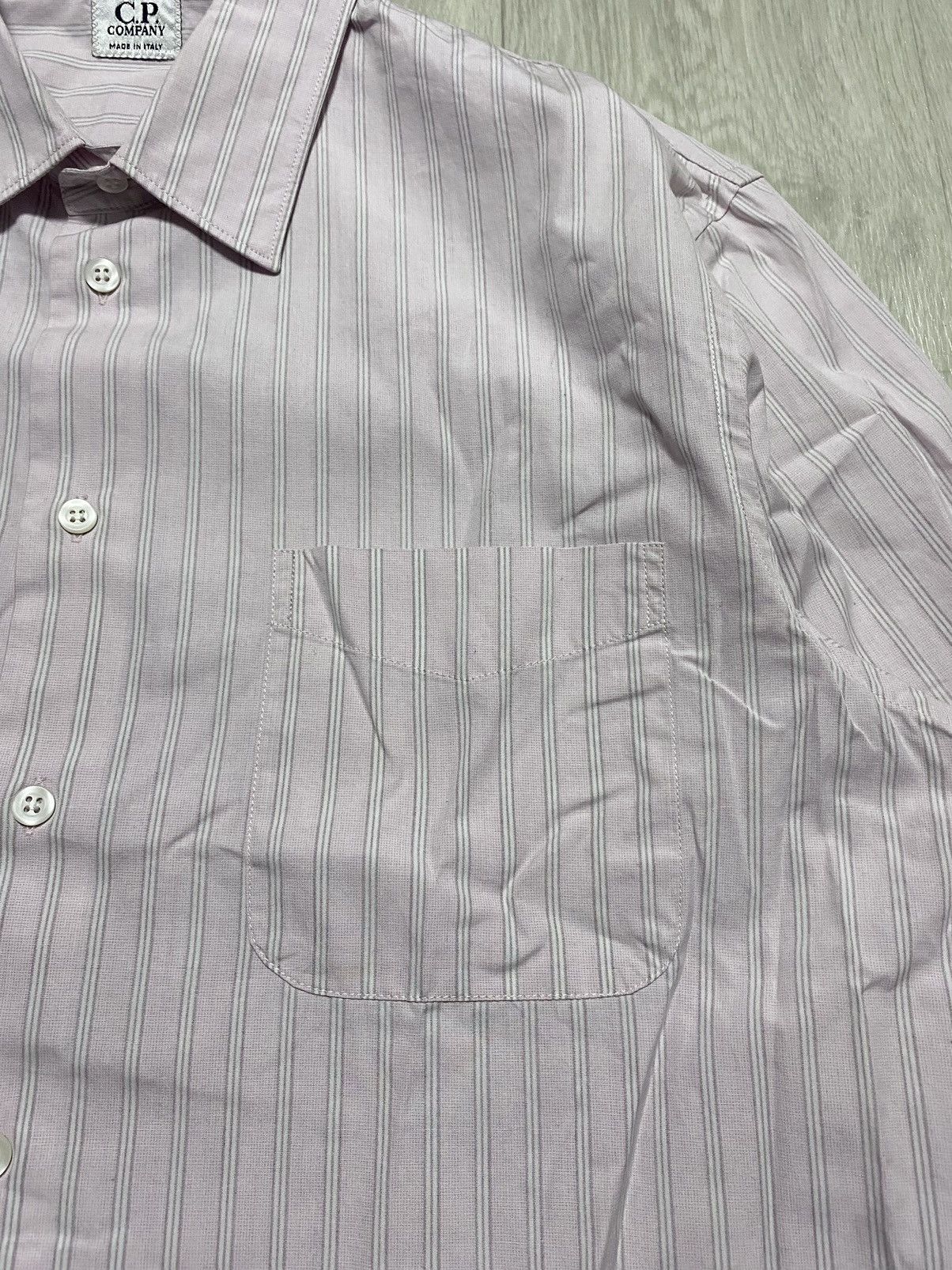 C.P. Company C.P. Company Vintage Pink Striped Long Sleeved Cotton Shirt Size US XL / EU 56 / 4 - 10 Thumbnail