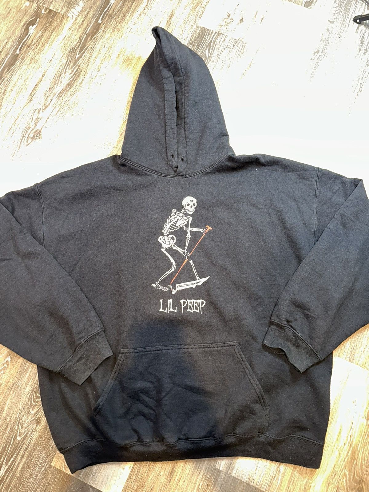 image of Schemaposse Lil Peep Authentic Hoodie in Black, Men's (Size XL)