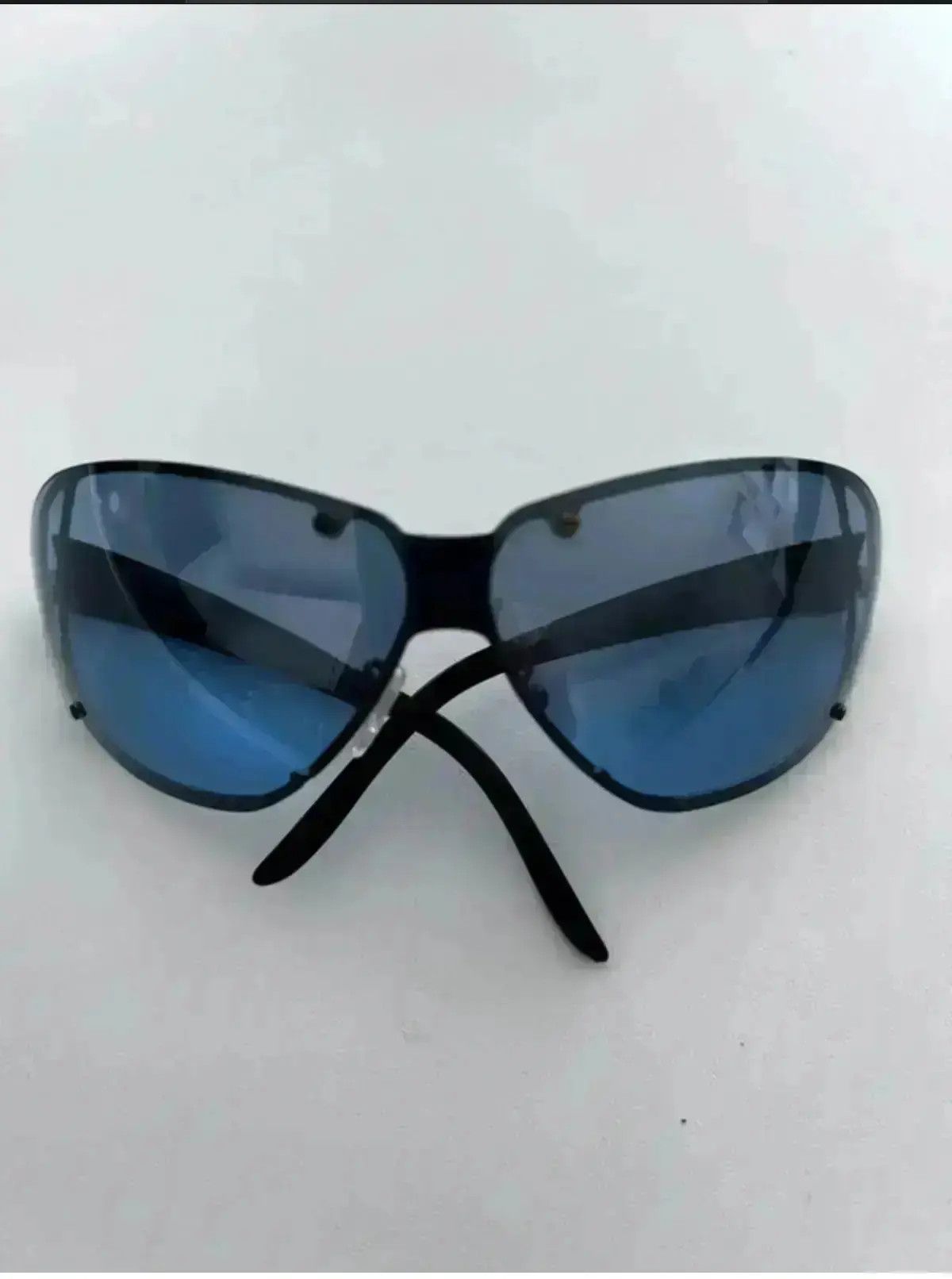Gucci × Tom Ford × Vintage GUCCI Sunglasses Shield Wrap Rimless Ski Mask Tom Ford Era Size ONE SIZE - 1 Thumbnail