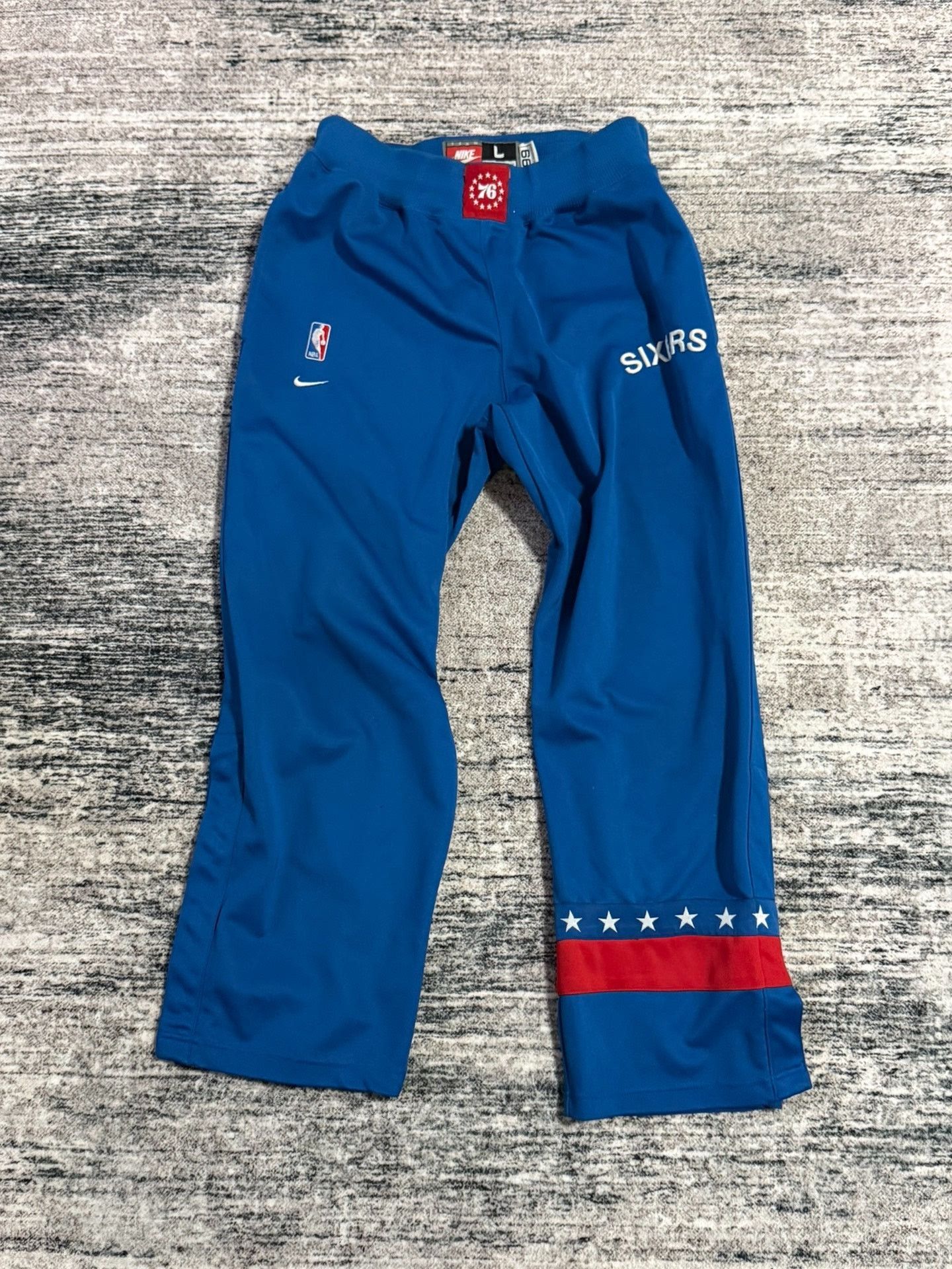 Vintage Vintage Nike Sixers Track Pants Size US 30 / EU 46 - 1 Thumbnail