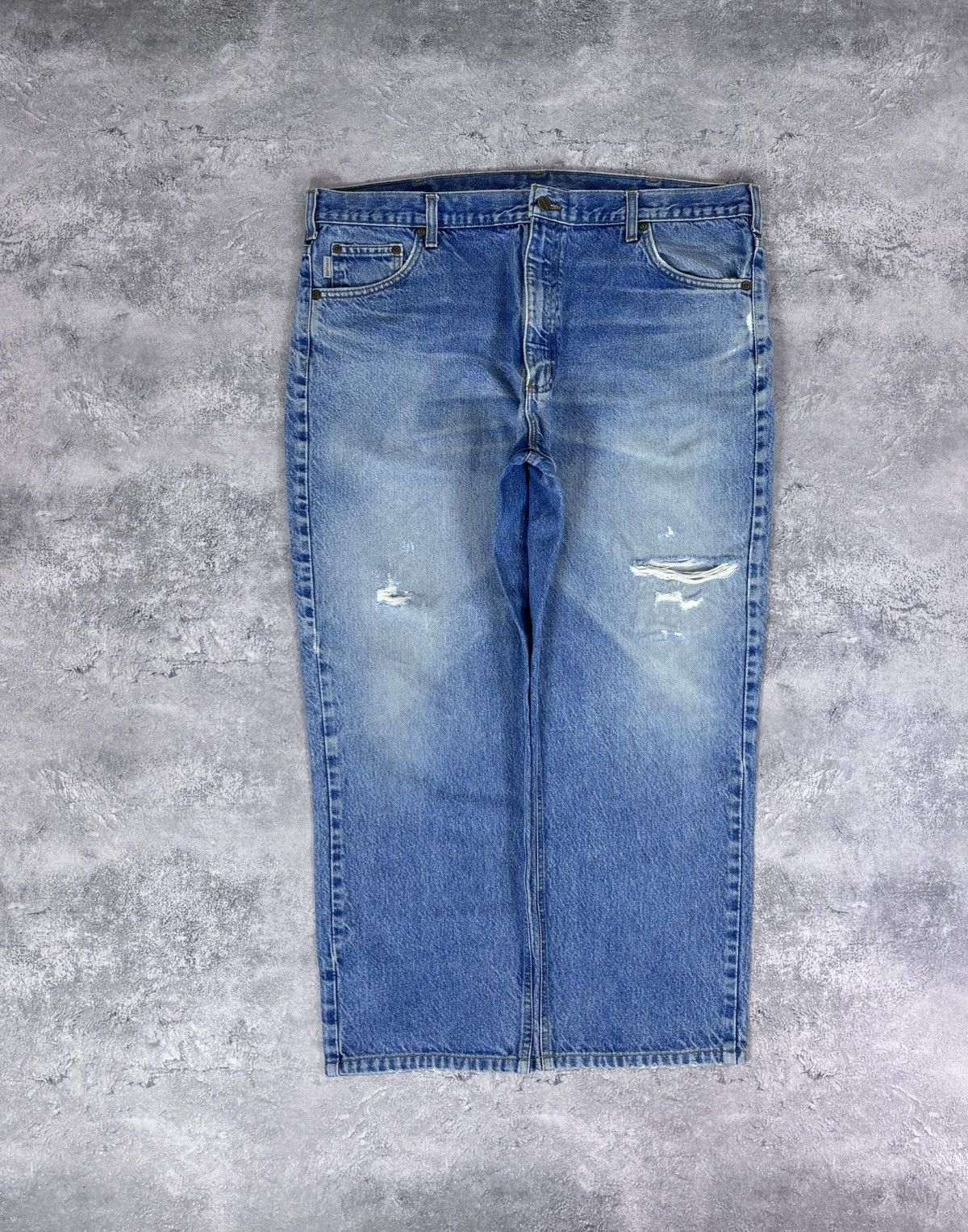 Carhartt Vintage Carhartt Men’s Faded Light Blue Baggy Denim Jeans Size US 42 / EU 58 - 2 Thumbnail