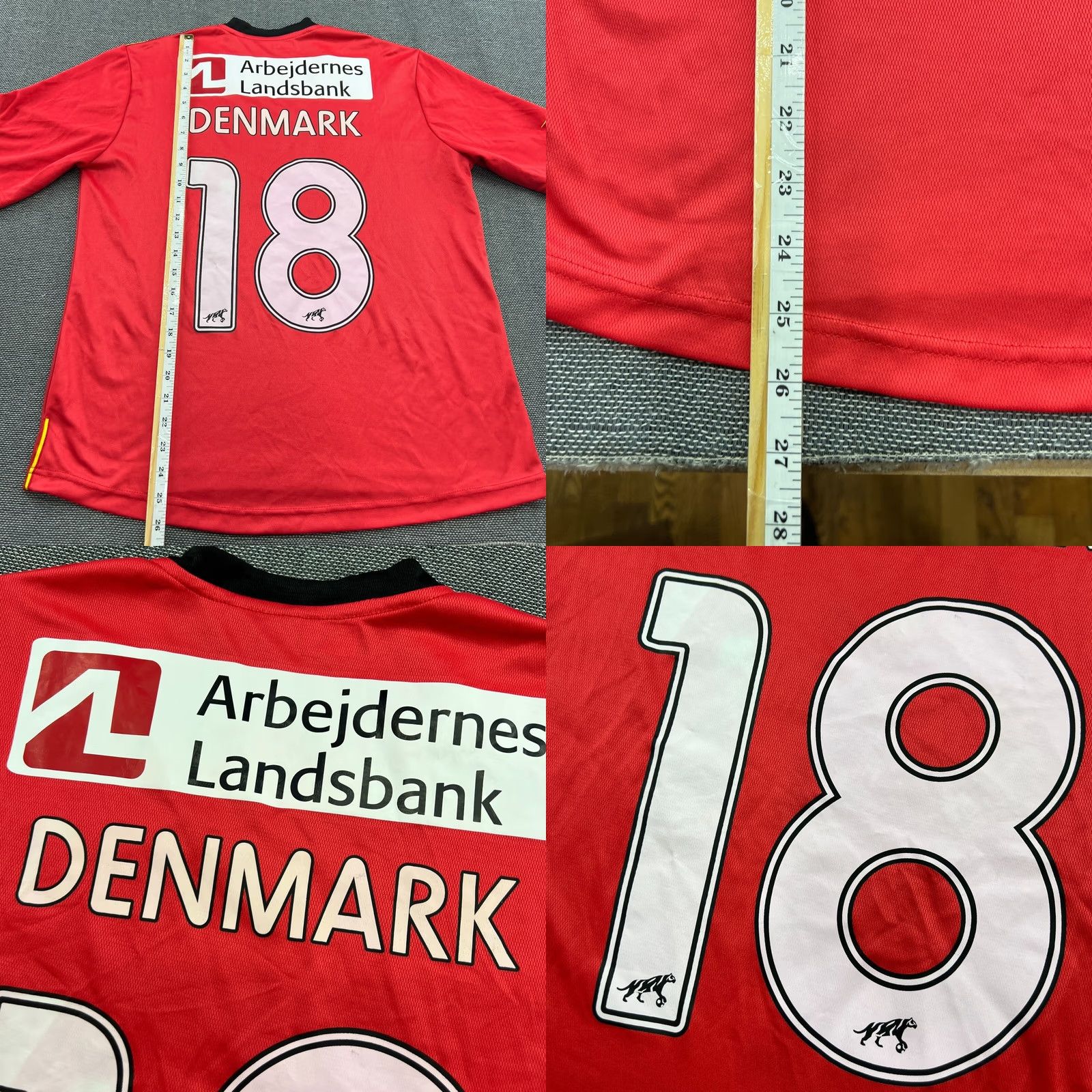 Diadora Diadora FC Nordsjaelland 2017-2018 Home Jersey Mens Large Adult Red T-Shirt Football Jersey Moisture Wicking Quick Dry Athletic Sport Jersey Mens Size US L / EU 52-54 / 3 - 8 Thumbnail