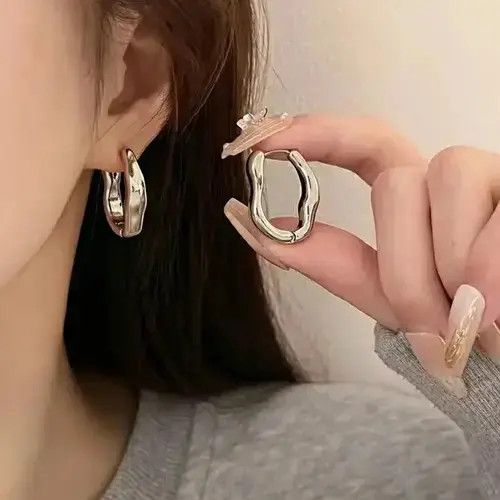 Jewelry Irregular Hoop Earring Size ONE SIZE - 6 Thumbnail