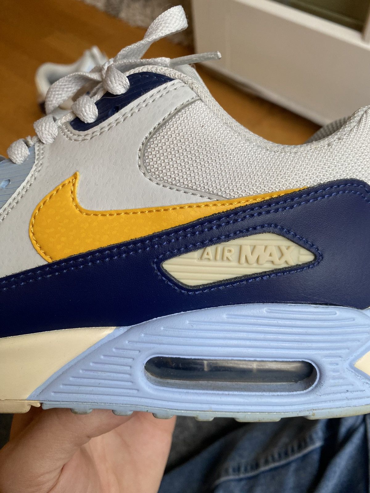Nike Nike Air Max 90 Pure Platinum Blue Void Size US 9.5 / EU 42-43 - 20 Thumbnail
