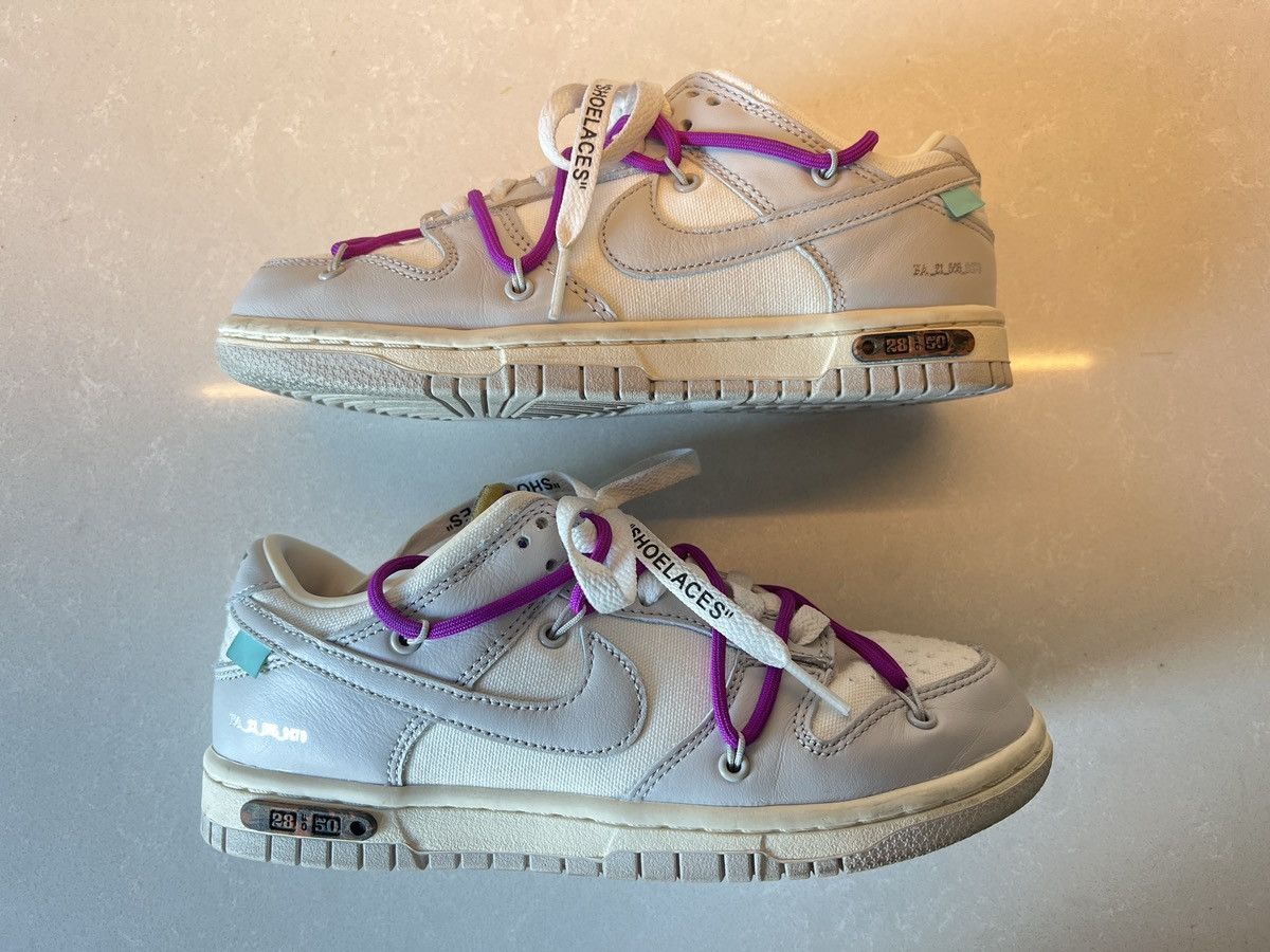 Nike × Off-White NIKE DUNK LOW OFF-WHITE LOT 28 Size US 6 / IT 36 - 1 Thumbnail