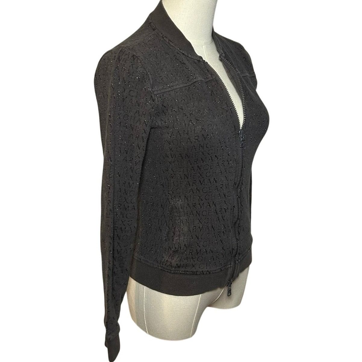 Armani Exchange Armani Exchange Gray Zip Mock Neck Athletic Jacket Small Size S / US 4 / IT 40 - 6 Thumbnail