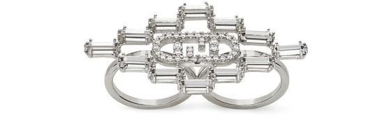 image of Fendi O1Loc1C0124 O Lock Ring In Silver, Women's
