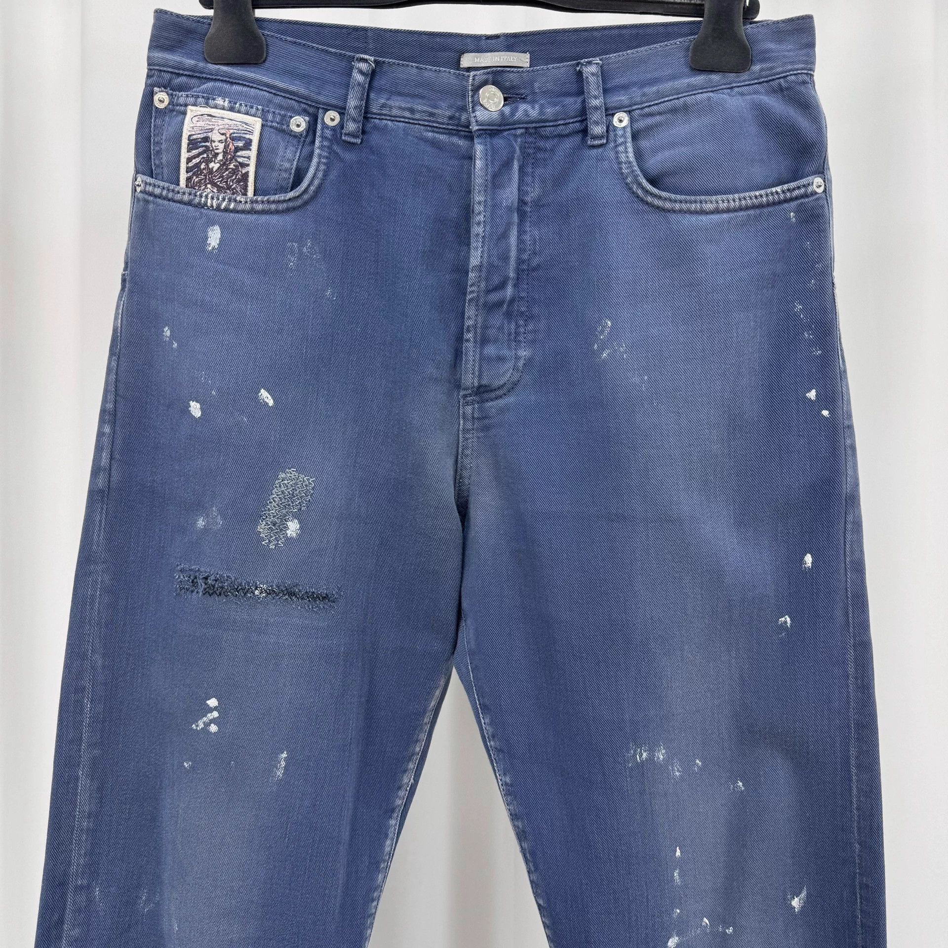 Dior Dior Splatter Washed Jeans W31 99 New Size US 31 - 3 Thumbnail