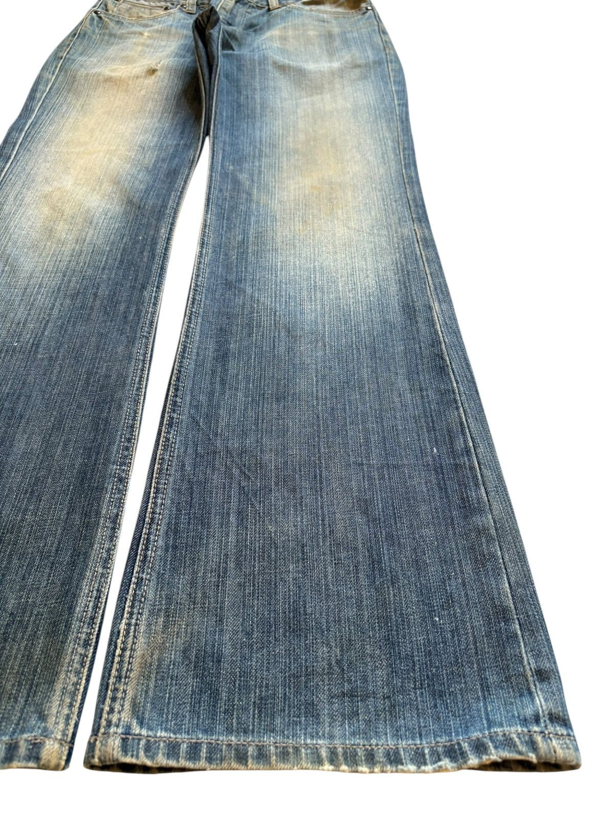 Japanese Brand × Yasuyuki Ishii Vintage Japanese Brand Mud Wash Distressed Flare Jeans Size US 29 - 7 Thumbnail