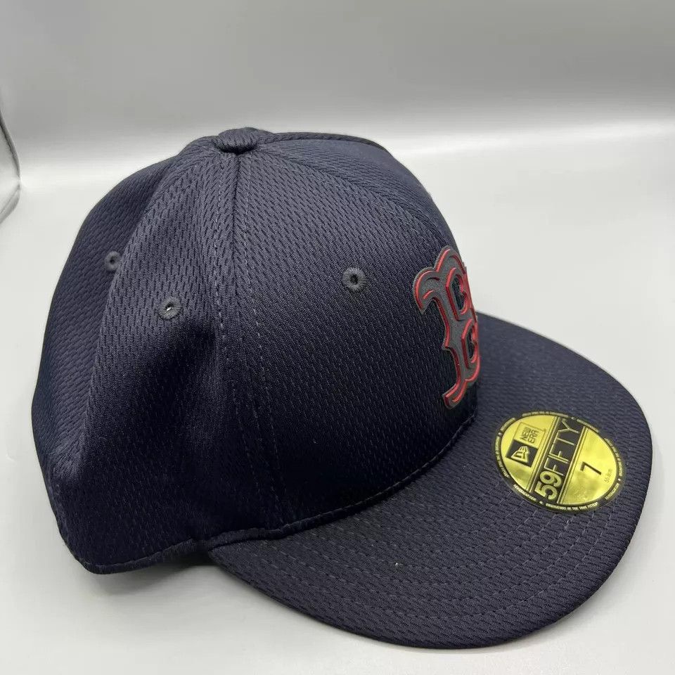 New Era Boston Red Sox Hat Men 7 59Fifty New Era Fitted Cap New Size ONE SIZE - 3 Thumbnail