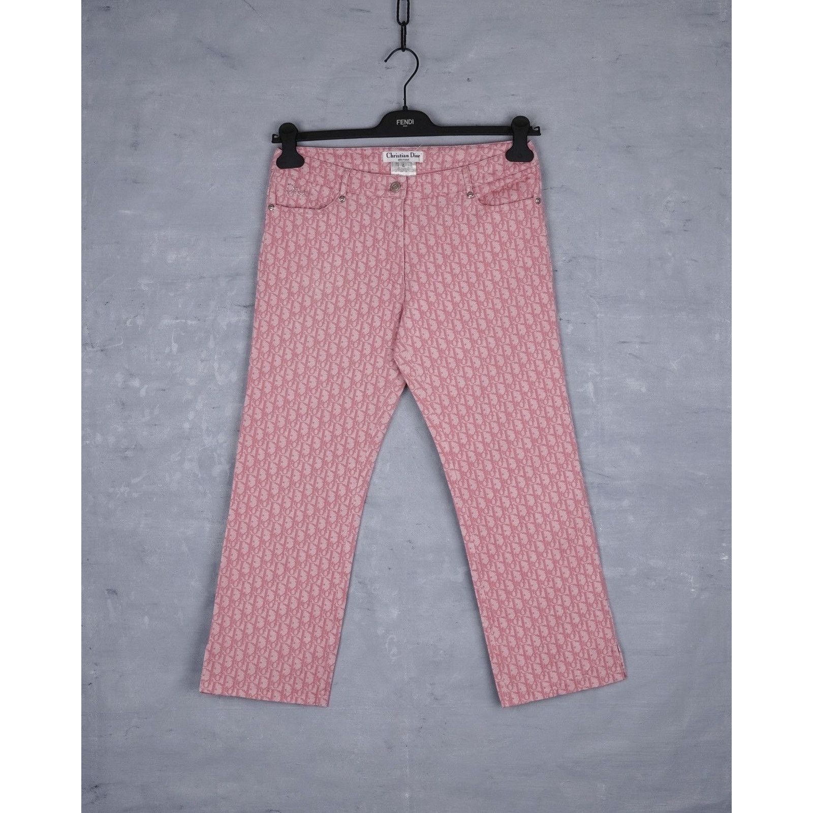 Vintage dior pink women’s monogram logo y2k pants