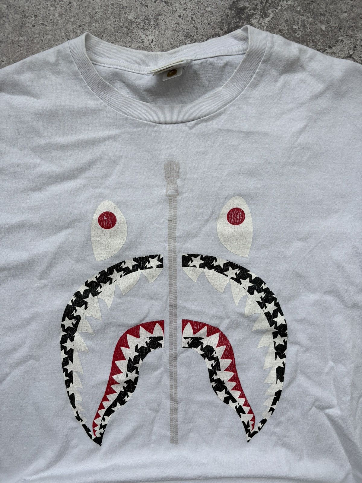 Bape Bape Shark tee USA Stars Size US L / EU 52-54 / 3 - 2 Thumbnail